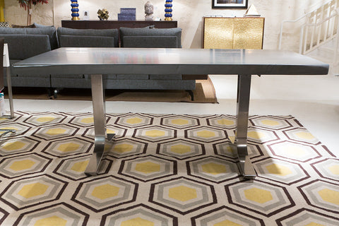 Dover Live Edge Table with Slate Top - Lancaster Iron and Wood