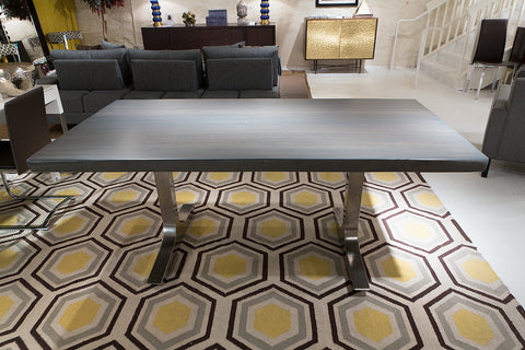 Dover Live Edge Table with Slate Top - Lancaster Iron and Wood