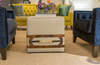 Equus Square Buckle Ottoman - V Rugs & Home
