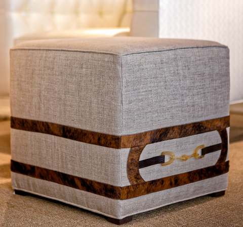 Equus Square Buckle Ottoman - V Rugs & Home