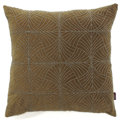Evin Fans Brown Accent Pillow - Sabira Collection