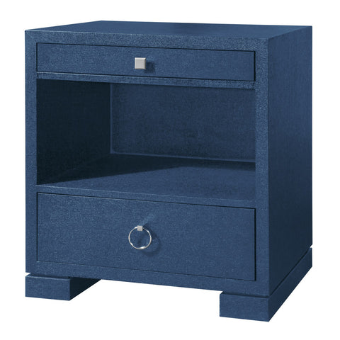 Frances 2 Drawer Side Table, Blue - Bungalow 5