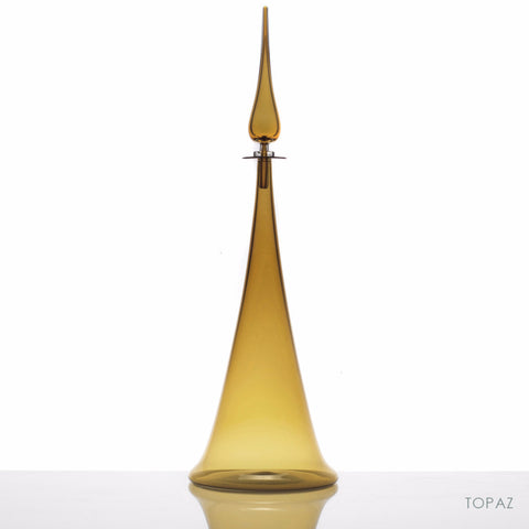Fluted Cone Large Decanter, Topaz - Joe Cariati