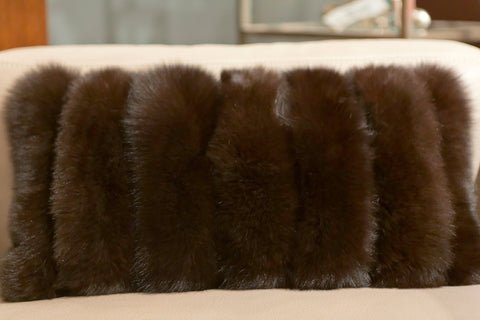 Fox Strip Vertical Bark Pillow - Adri Collection