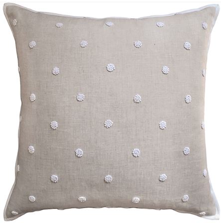 French Knot Flax Embroidery Pillow - Ryan Studio