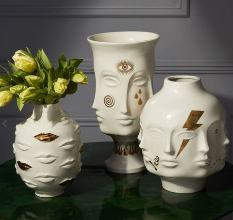 Gilded Gala Round Vase - Jonathan Adler
