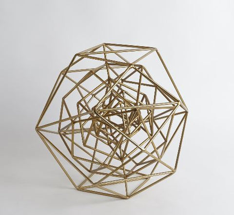 Geo Sculpture, Gold - Global Views