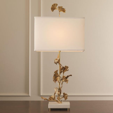 Ginkgo Table Lamp, Brass - Global Views