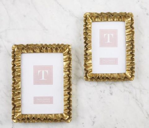 Gold Ruffles Frame - Two's Company