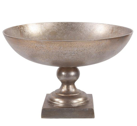 Aluminum Footed Bowl in Antiqued Gold - Howard Elliott