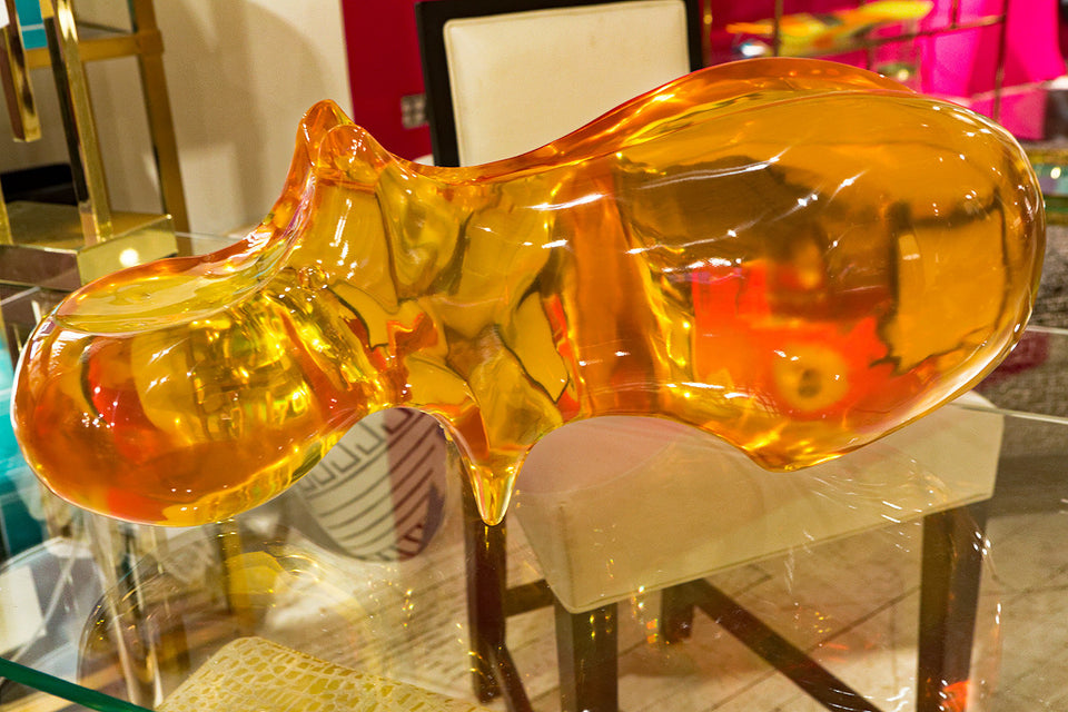 Hippo, Orange Lucite - Jonathan Adler | Luxe Home Philadelphia