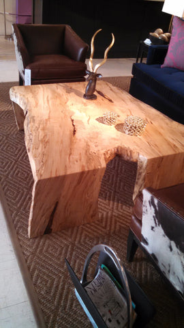 Spalted Ambrosia Maple Cocktail Table - Wood Shop