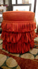 Rita Round Pouf, Orange - V Rugs & Home