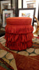 Rita Round Pouf, Orange - V Rugs & Home