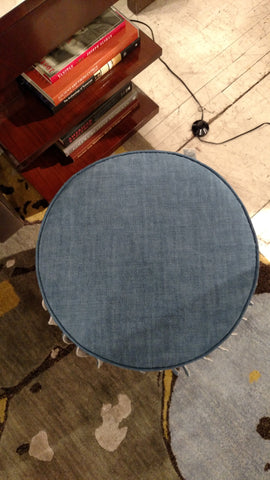 Aggie Pouf, Dark Blue - V Rugs & Home