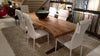 Spalted Maple Live-Edge Slab With Stainless Steel Base Dining Table - Lancaster Iron and Wood