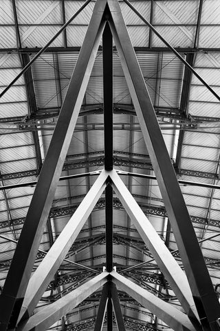 Train Shed, Monochrome, Florence, Italy Aluminum - Sylvie Rose Spewak