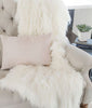 Ivory Tibetan Lamb Signature Series Throw - Fabulous Furs