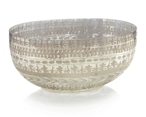 Etched Mercury Glass Bowl - John-Richard