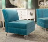 Rossella Armless Chair - James by Jimmy Delaurentis at Luxe Home PA in Mohair and Leather 