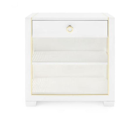 Karen One-Drawer Side Table, White - Bungalow 5