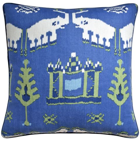 Anza Borrego Blue Throw Pillow by Ryan Studio, 22 x 22 / Borrego Blue