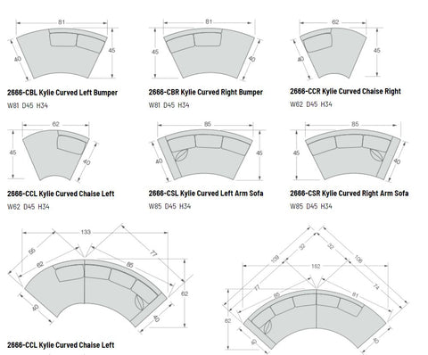 Kylie Curved Sectional - Precedent