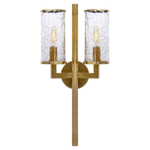 Liaison Double Sconce, Antique-Burnished Brass - Visual Comfort