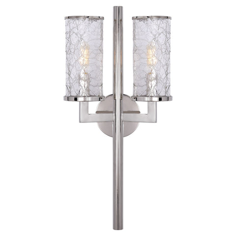 Liaison Double Sconce, Polished Nickel - Visual Comfort