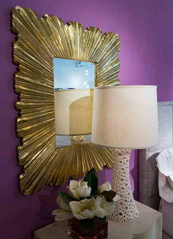 Linen Fold Mirror, Small - Global Views