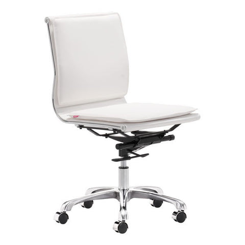 Lider Plus Armless Chair White - Zuo Modern