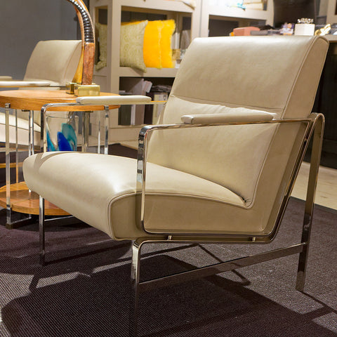 Logan Leather Chair, Evolution Pumice - Precedent