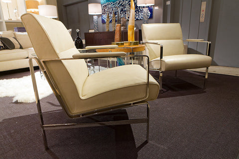 Logan Leather Chair, Evolution Pumice - Precedent