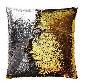 Mermaid Sequin in Gold/Silver Pillow - Aviva Stanoff Design Inc.