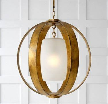 Metal Banded Large Pendant - Visual Comfort