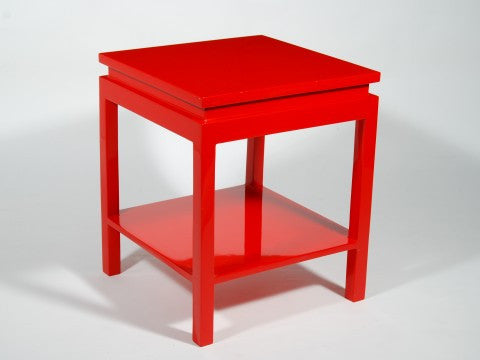 Ming Style Side Table, Red - Pacific Connections