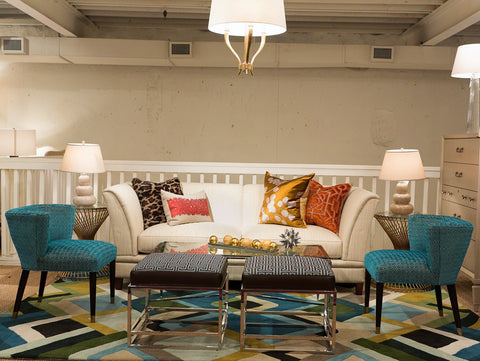 Eucalyptus On Champagne Pillow - Aviva Stanoff Design