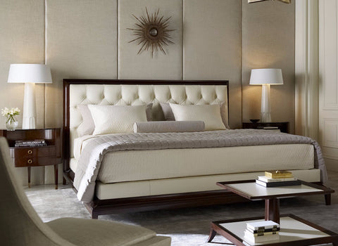 Moderne Platform Tufted Bed - Baker Furniture