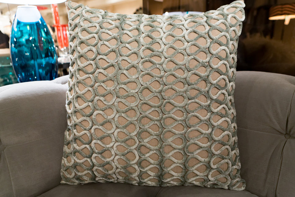 Aqua on sale velvet pillow