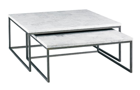 Nolan Cocktail Bunching Table, Small White Stone - Modern Living by Lillian August