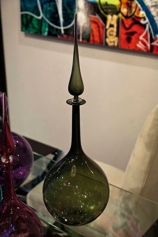 Tear Drop Petite Decanter, Tourmaline - Joe Cariati