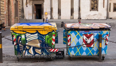 Dumpsters at Dawn Framed - Florence, Italy - Sylvie Rose Spewak