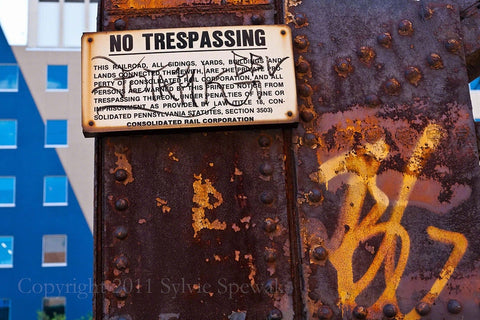 Trestle Bridge Sign Aluminum - Philadelphia, PA - Sylvie Rose Spewak