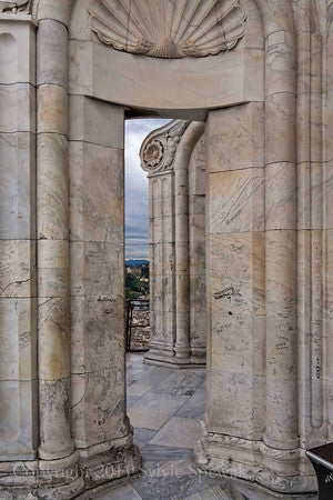 Clamshell Columned Doorway Aluminum - Florence, Italy