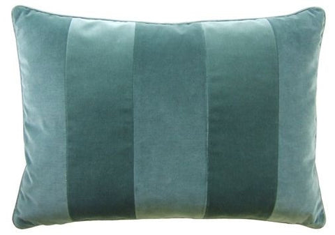 Giorgio Stripe Aquamarine Pillow 14x20 - Ryan Studio