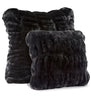 Onyx Mink Faux Fur 24" Square Pillow - Fabulous Furs