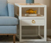 Polo One-Drawer Side Table, White - Bungalow 5