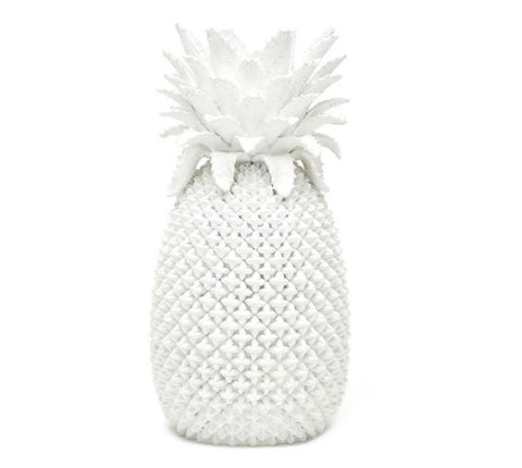 White Resin Pineapple Decorative Vase - Two's Company