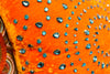 Pumpkin Silk Turquoise Rhinestones - Sabira Collection