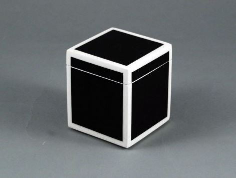 Q Tip Box Black with White Trim - Pacific Connections